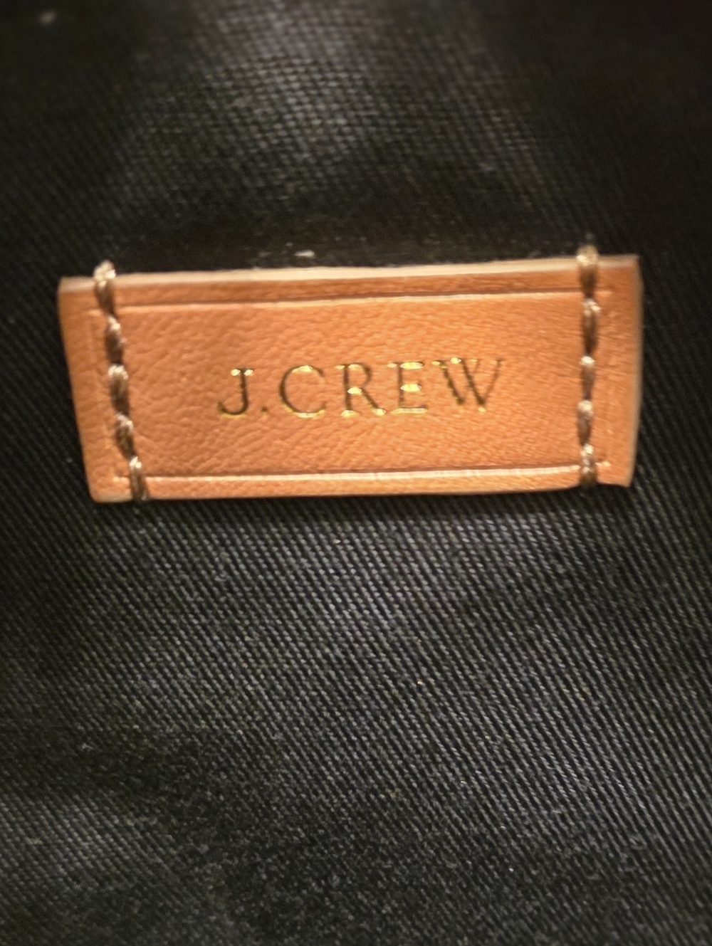 J. Crew Vintage Style Black Leather Clutch with Gold Bar Frame - Picture 3 of 17